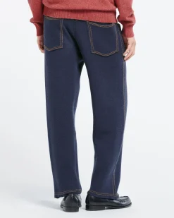 Barrie Cashmere and cotton Denim trousers