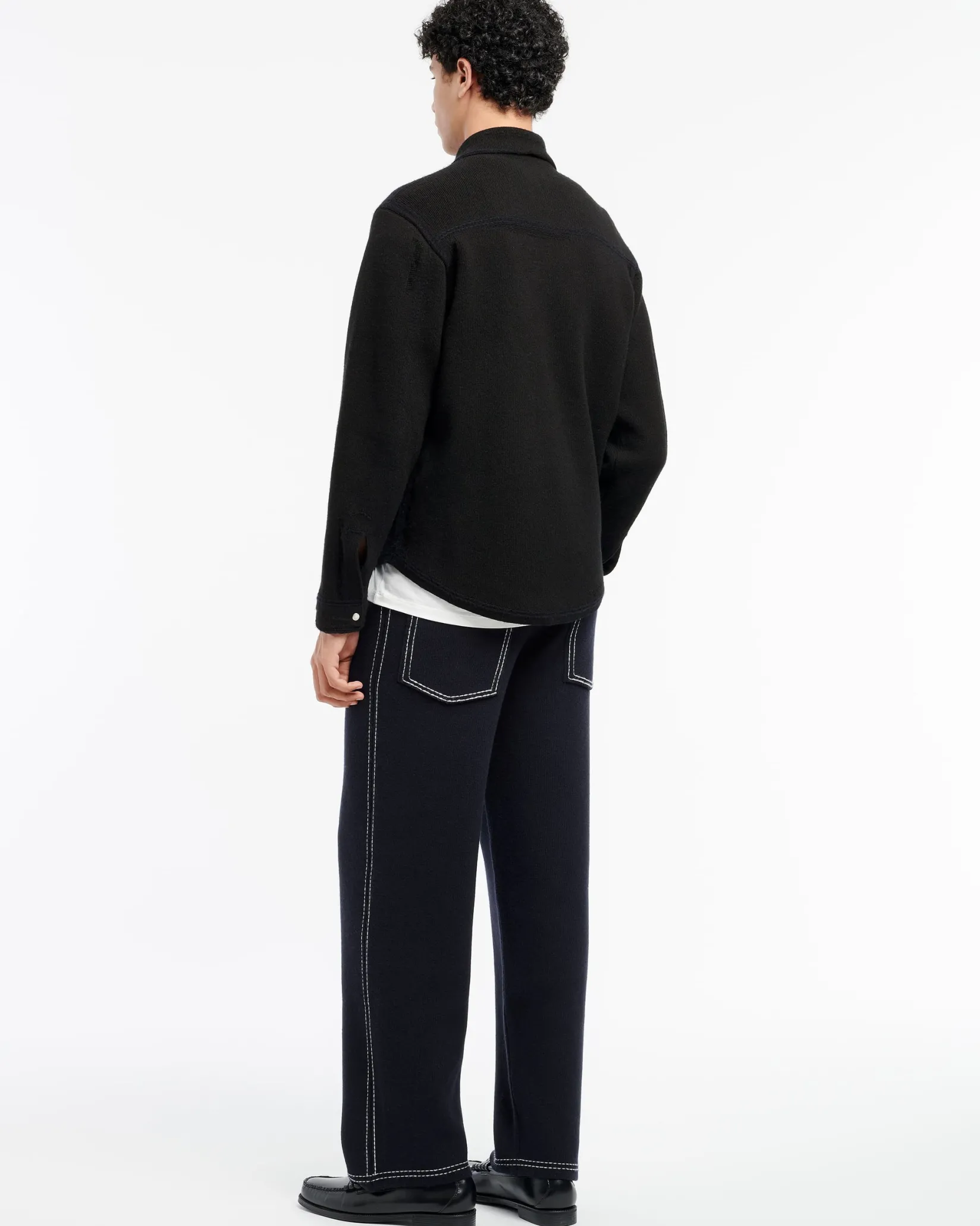 Barrie Cashmere and cotton Denim overshirt