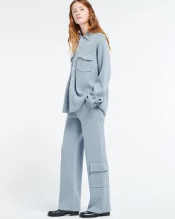 Barrie Cashmere and cotton Denim overshirt