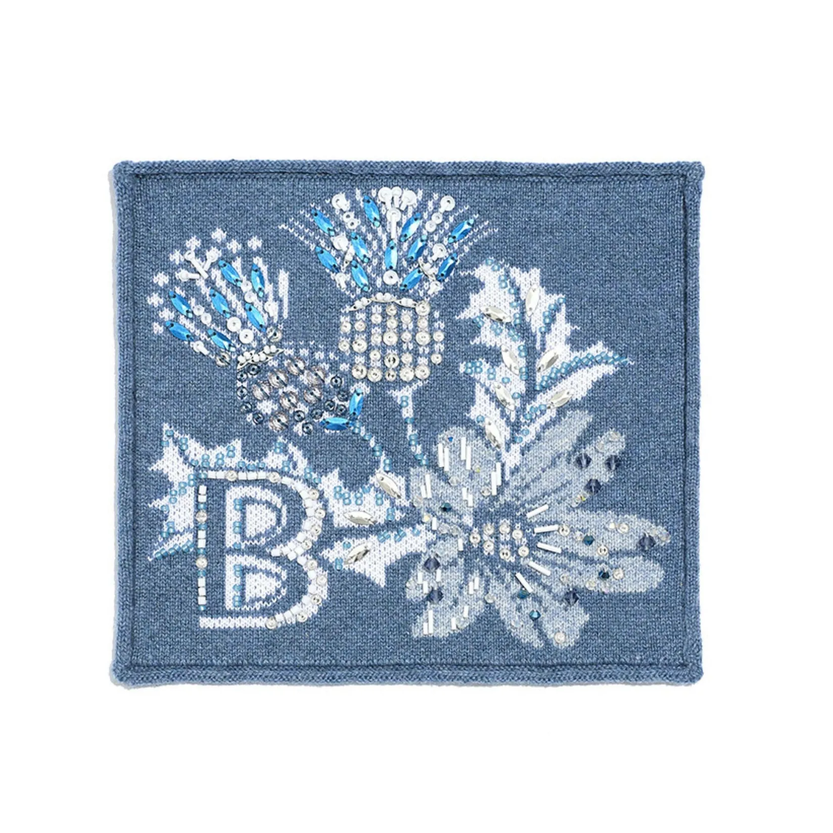 Barrie Cashmere and cotton embroidered patch