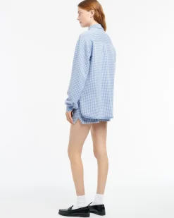 Women Barrie Cashmere and cotton gingham shorts