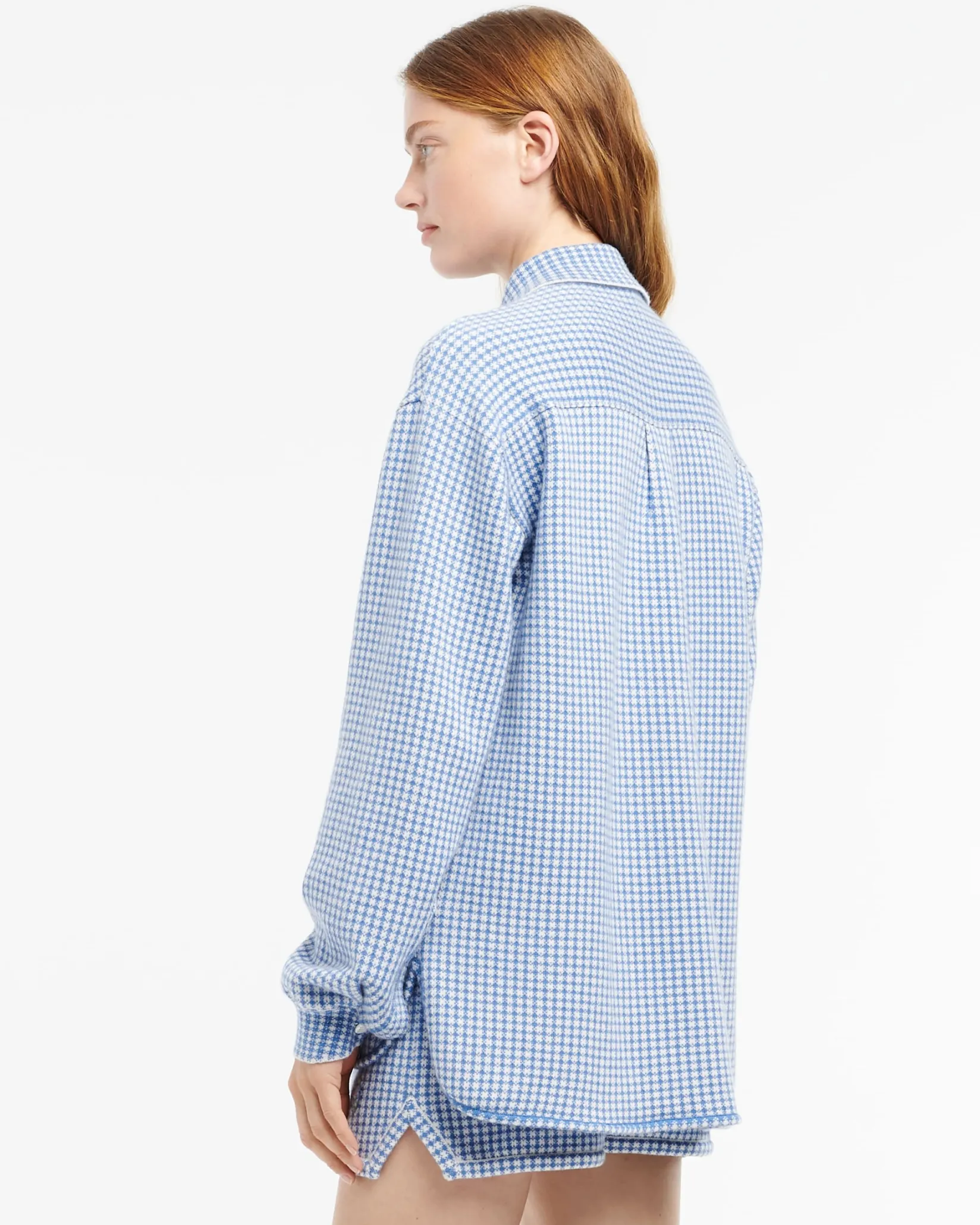 Women Barrie Cashmere and cotton gingham shorts