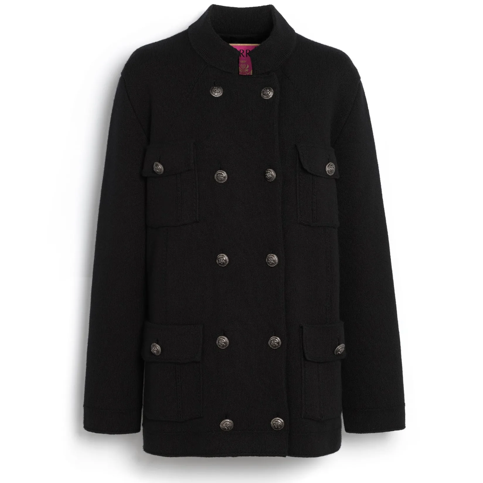 Women Barrie Cashmere and cotton military-style jacket