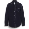 Barrie Cashmere and cotton overshirt