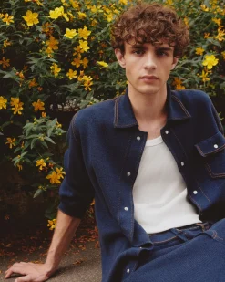 Barrie Cashmere and cotton overshirt