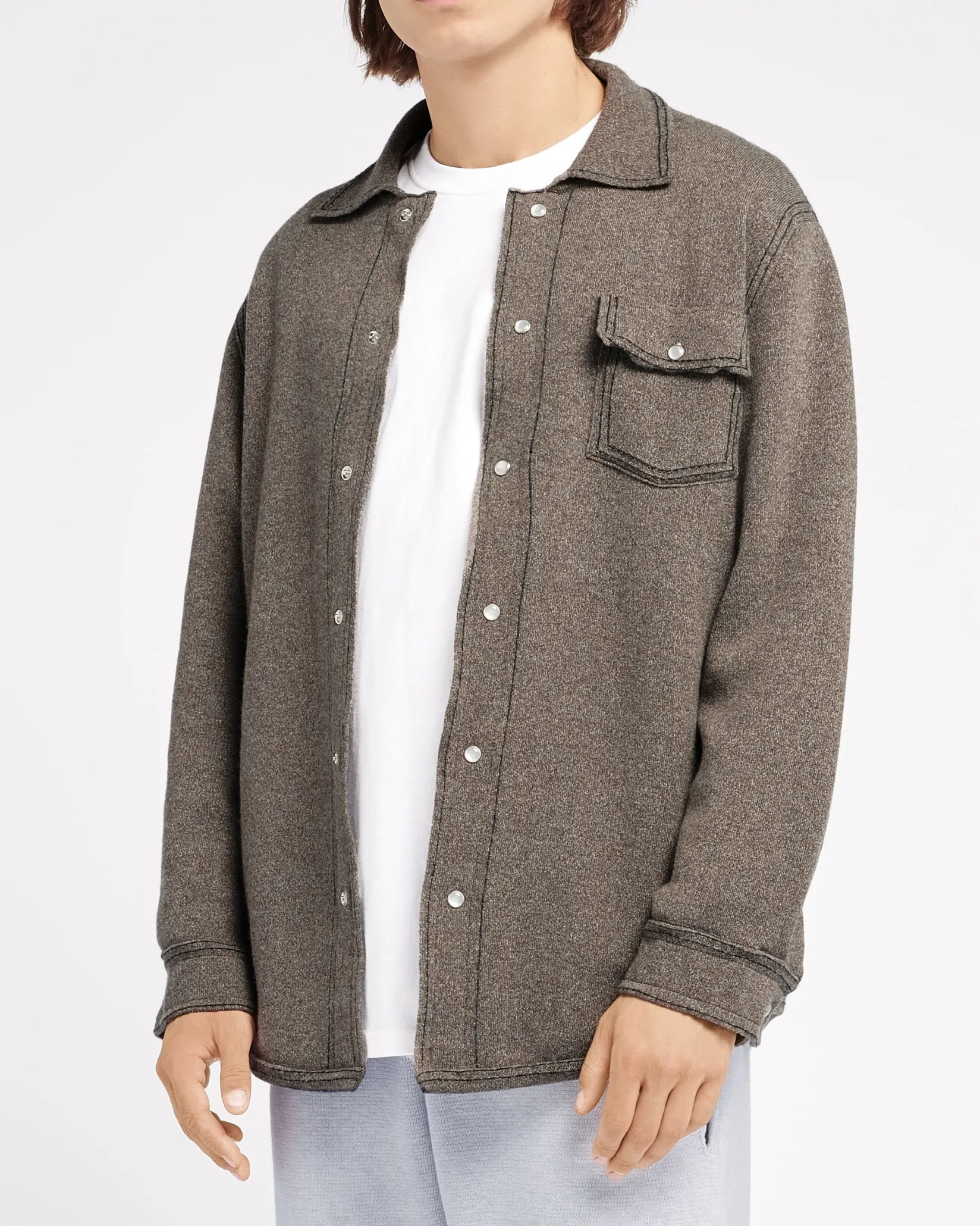 Barrie Cashmere and cotton overshirt