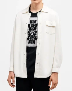 Barrie Cashmere and cotton overshirt