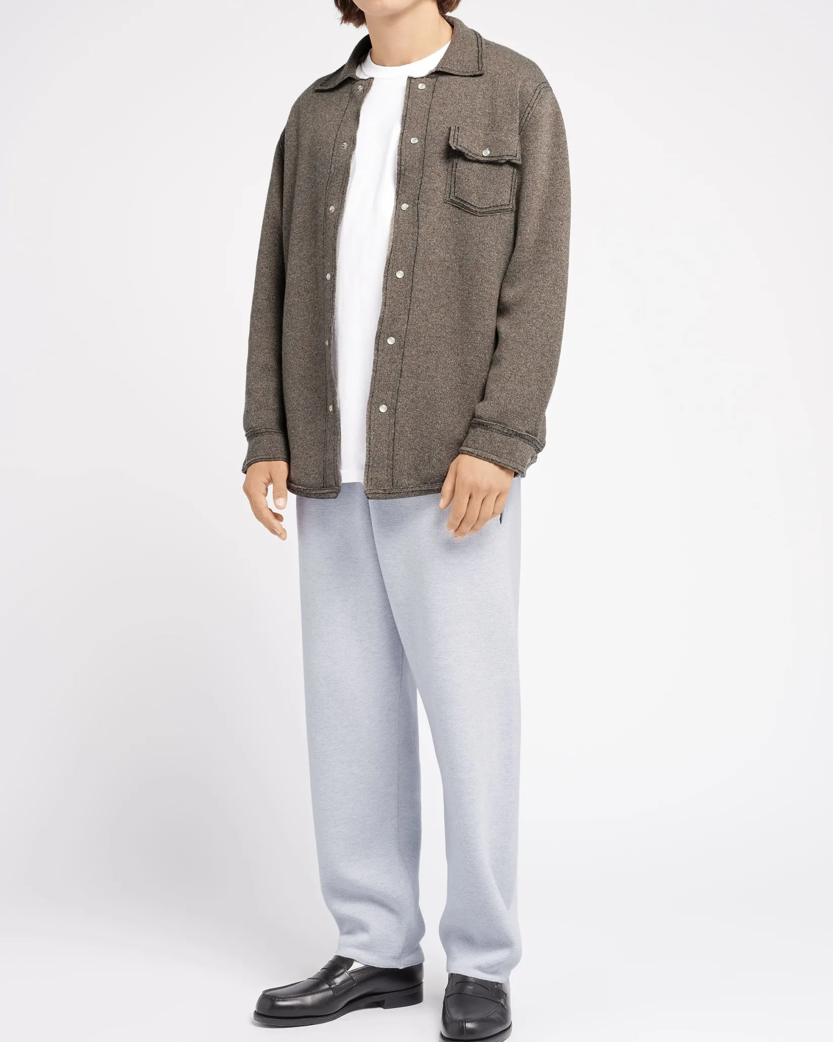 Barrie Cashmere and cotton overshirt