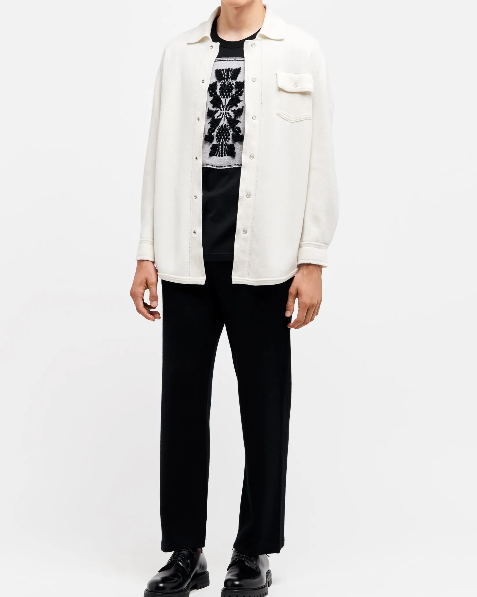Barrie Cashmere and cotton overshirt