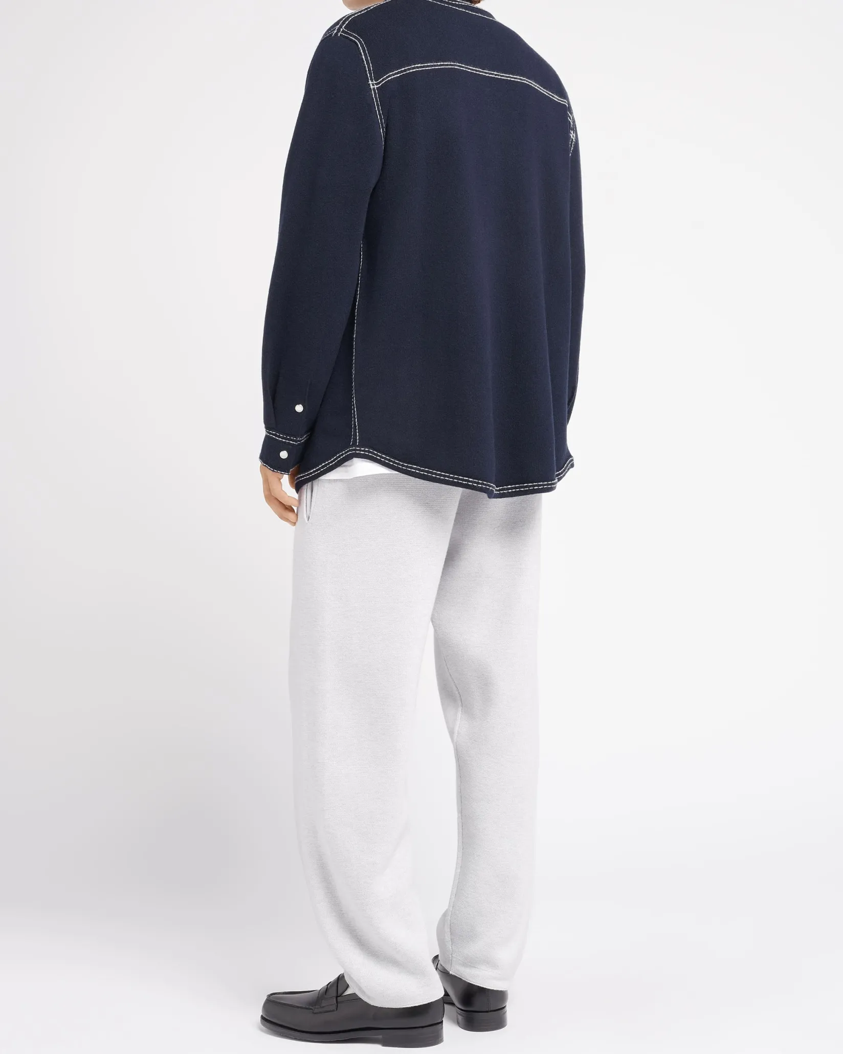 Barrie Cashmere and cotton overshirt