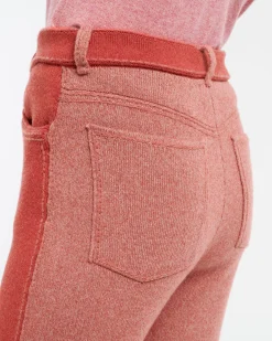 Women Barrie Cashmere and cotton patchwork Denim trousers