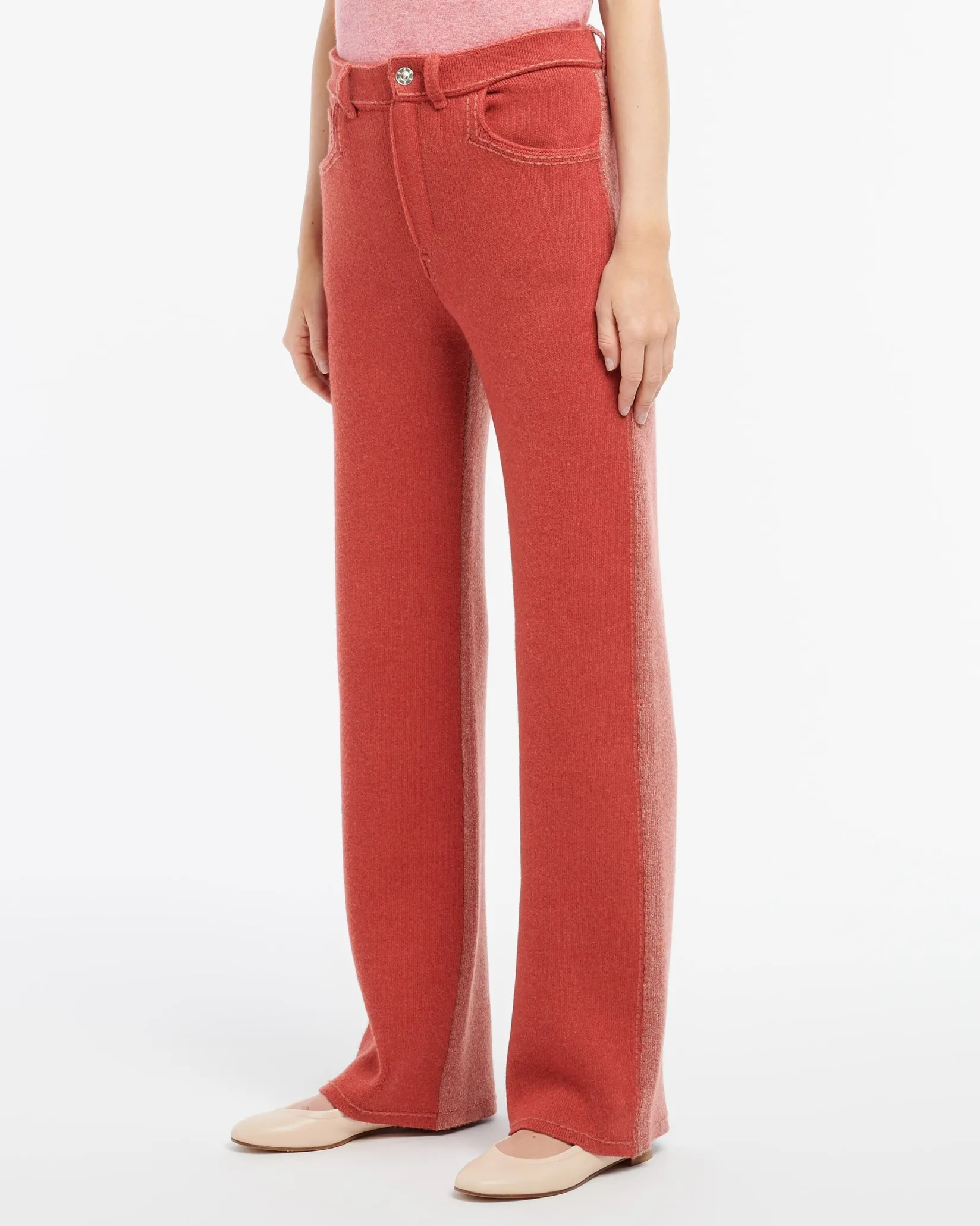 Women Barrie Cashmere and cotton patchwork Denim trousers
