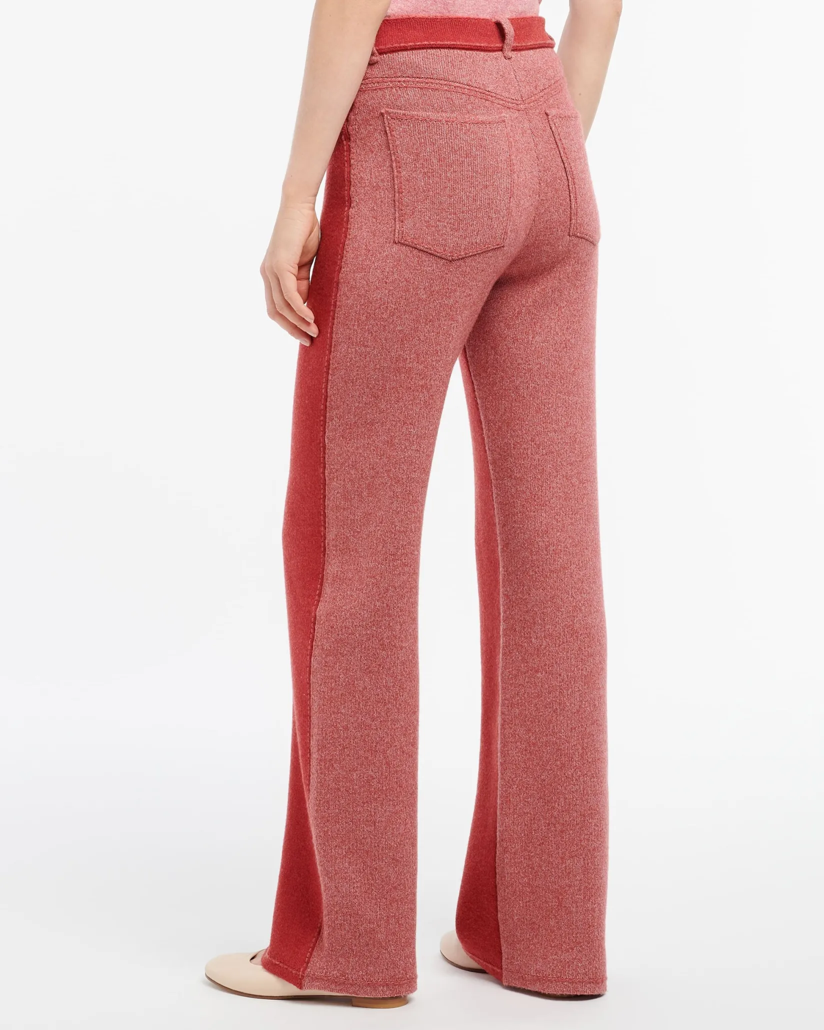 Women Barrie Cashmere and cotton patchwork Denim trousers