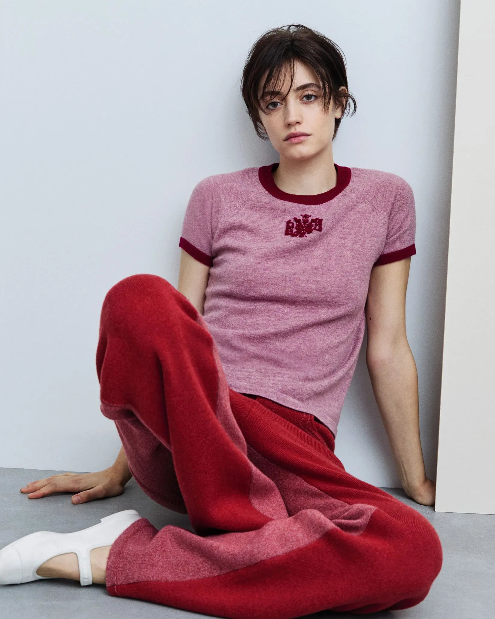 Women Barrie Cashmere and cotton patchwork Denim trousers