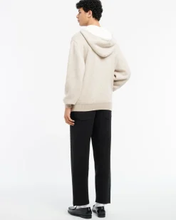 Barrie Cashmere and cotton sportswear hooded sweatshirt
