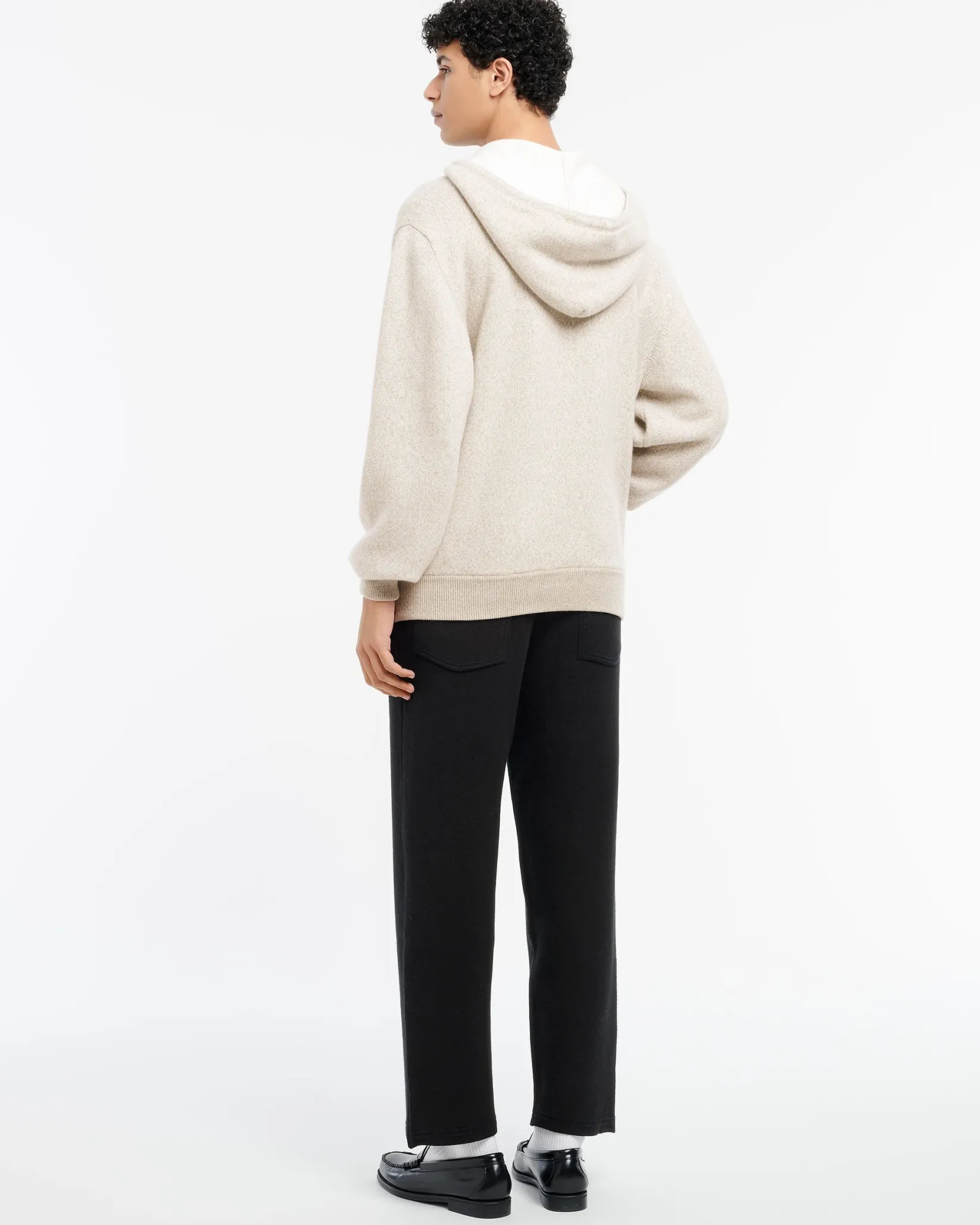 Barrie Cashmere and cotton sportswear hooded sweatshirt
