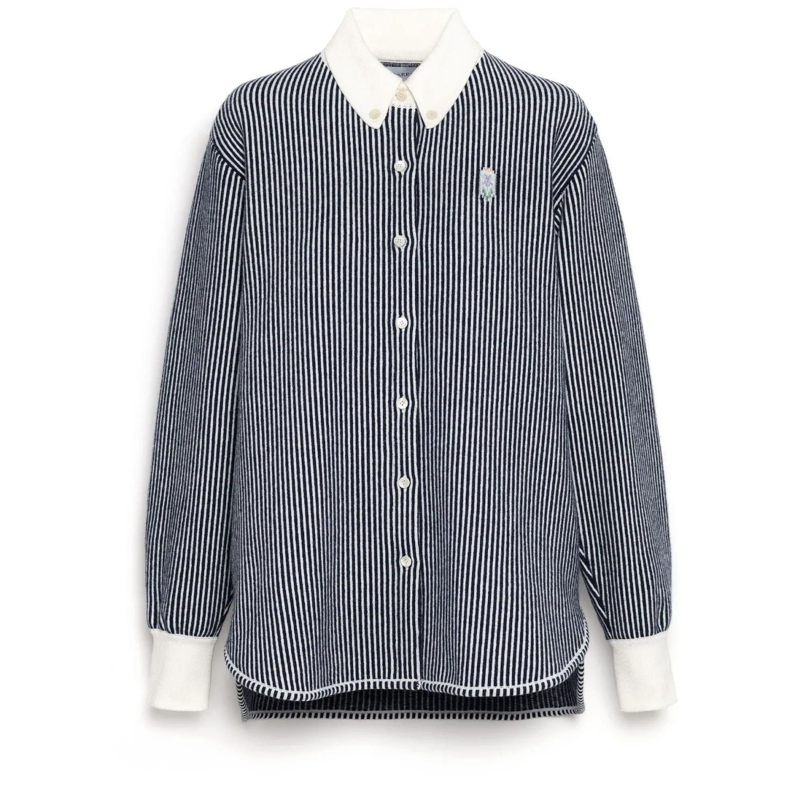Women Barrie Cashmere and cotton striped shirt