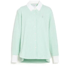 Women Barrie Cashmere and cotton striped shirt