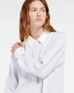 Women Barrie Cashmere and cotton striped shirt