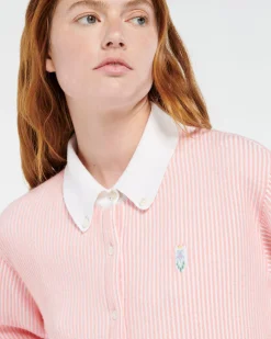 Women Barrie Cashmere and cotton striped shirt