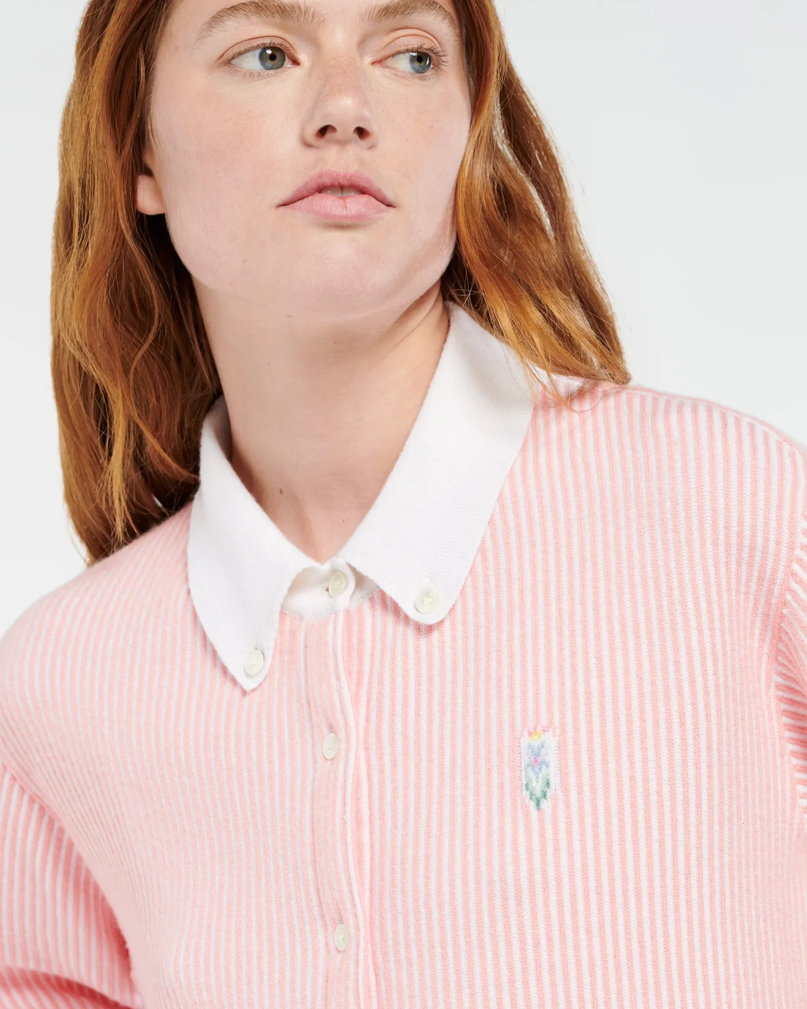 Women Barrie Cashmere and cotton striped shirt