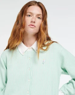 Women Barrie Cashmere and cotton striped shirt