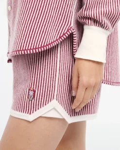 Women Barrie Cashmere and cotton striped shorts