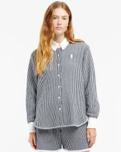 Women Barrie Cashmere and cotton striped shirt