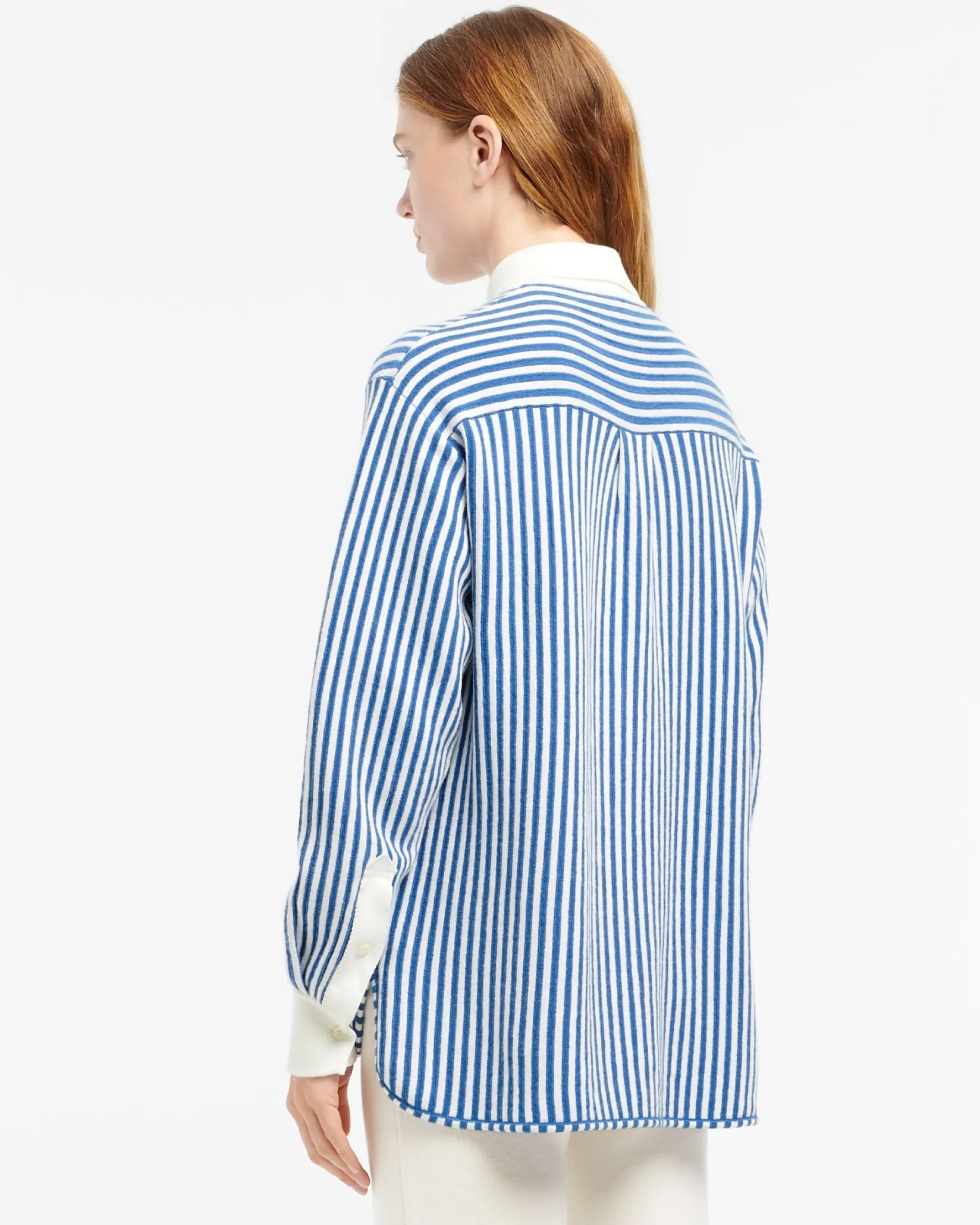 Women Barrie Cashmere and cotton striped shirt
