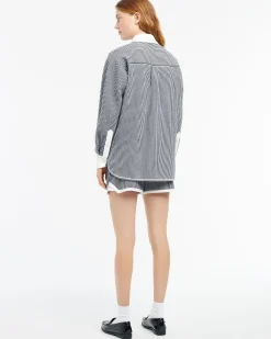 Women Barrie Cashmere and cotton striped shorts