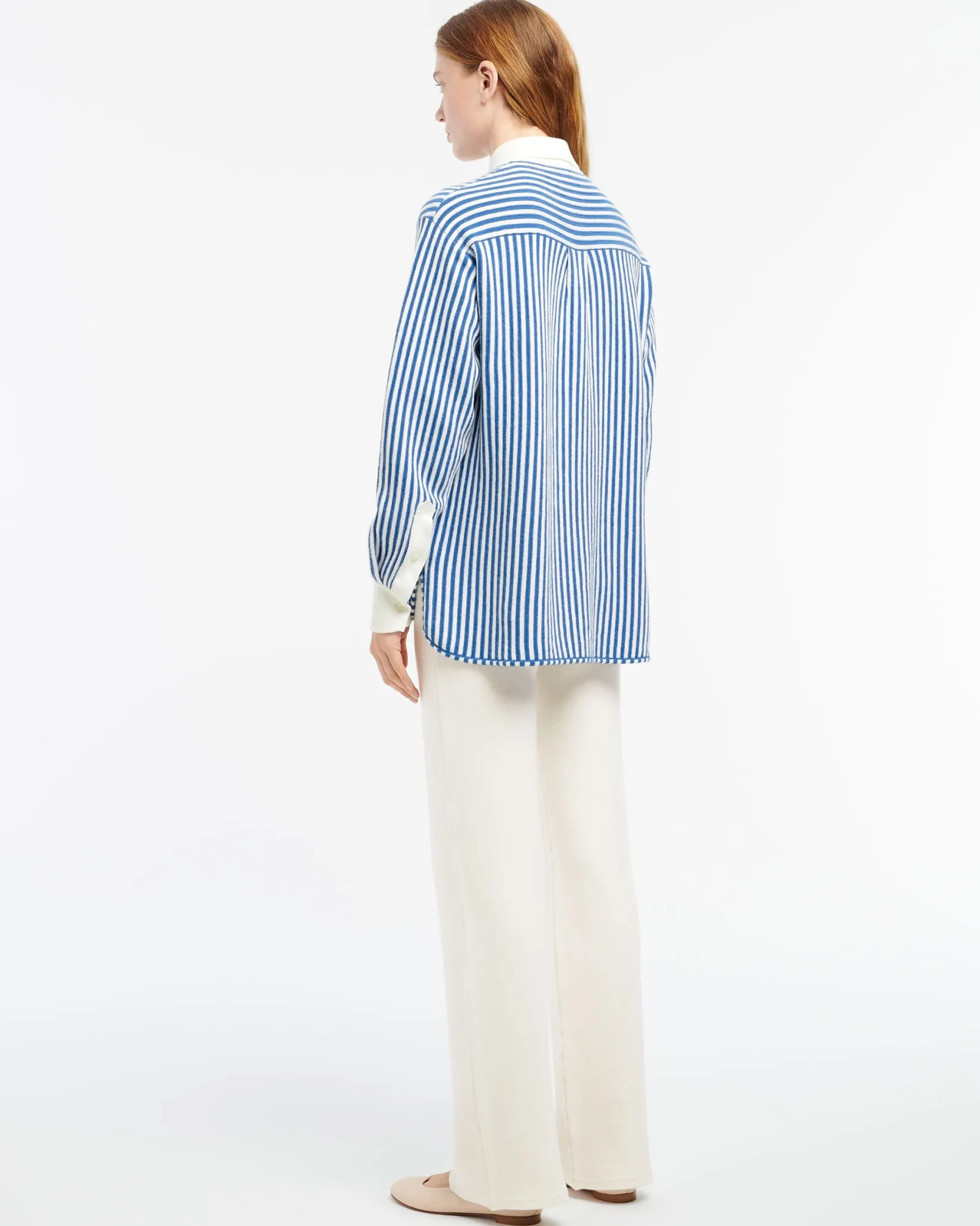 Women Barrie Cashmere and cotton striped shirt