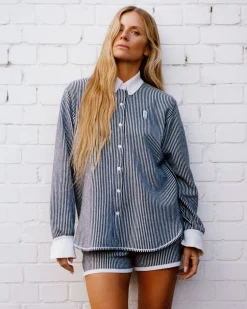 Women Barrie Cashmere and cotton striped shorts