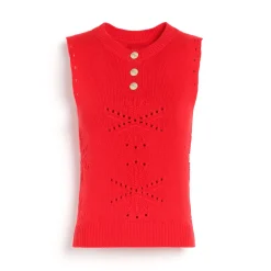 Women Barrie Cashmere and cotton top with an all-over motif