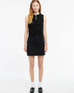 Women Barrie Cashmere and cotton top with an all-over motif