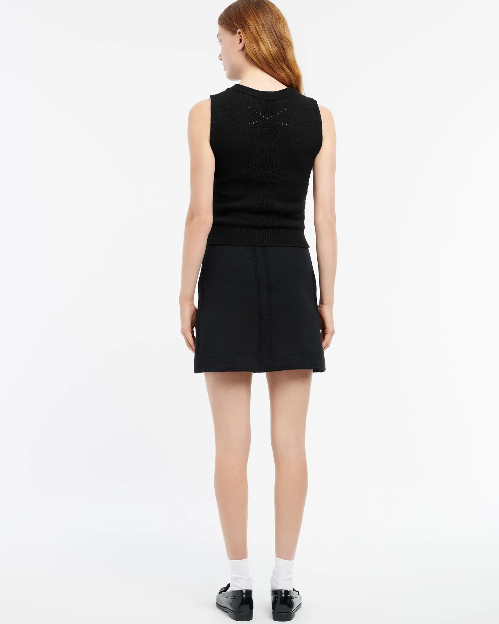 Women Barrie Cashmere and cotton top with an all-over motif
