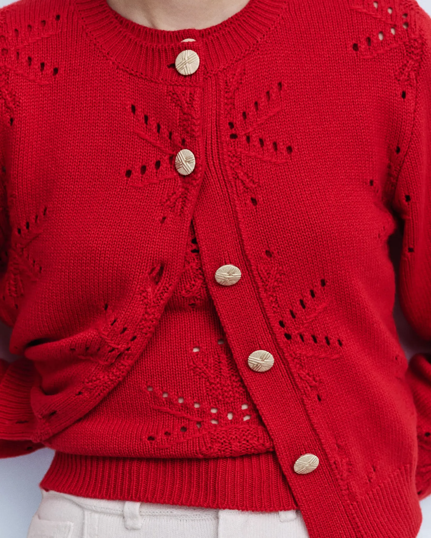 Women Barrie Cashmere and cotton top with an all-over motif
