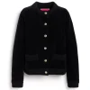 Women Barrie Cashmere and cotton velvet-effect cardigan