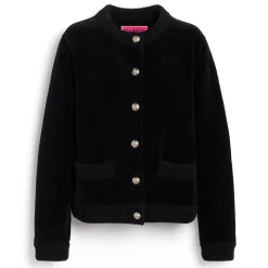 Women Barrie Cashmere and cotton velvet-effect cardigan