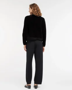 Women Barrie Cashmere and cotton velvet-effect cardigan