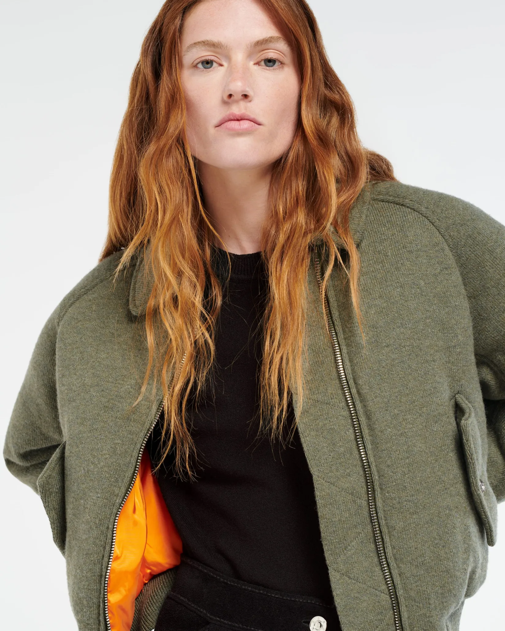 Women Barrie Cashmere and wool bomber jacket