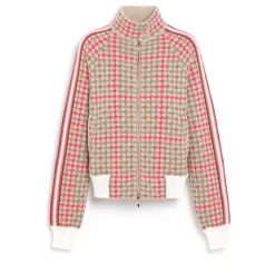 Women Barrie Cashmere and wool jacket with houndstooth pattern