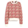 Women Barrie Cashmere and wool jumper with roses motif