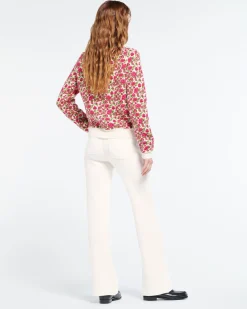 Women Barrie Cashmere and wool jumper with roses motif