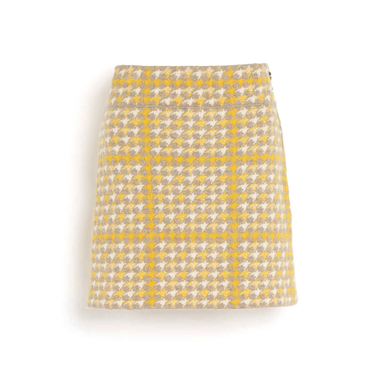 Women Barrie Cashmere and wool skirt with houndstooth pattern