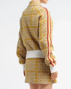 Women Barrie Cashmere and wool skirt with houndstooth pattern
