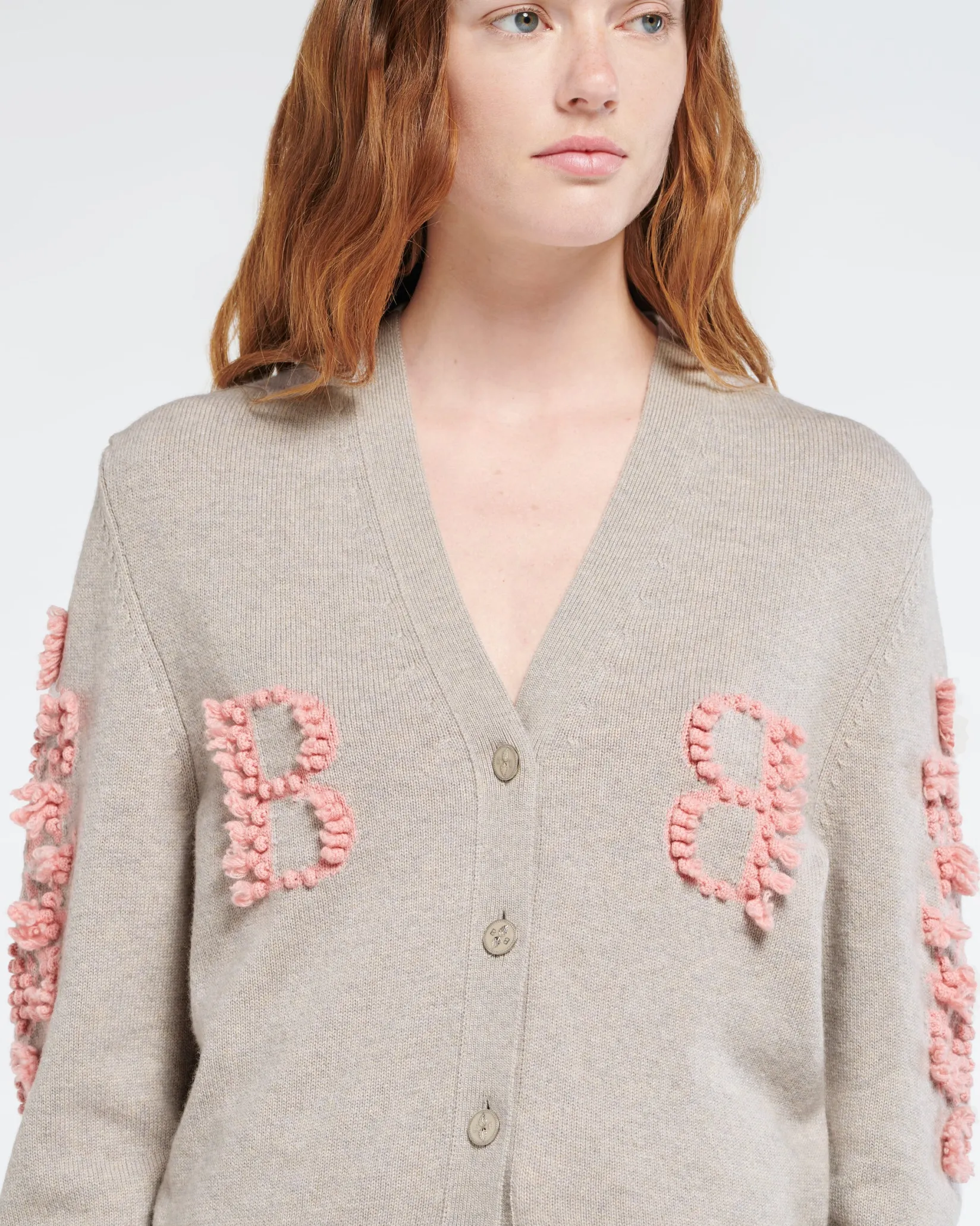 Women Barrie Cashmere B logo V-neck cardigan