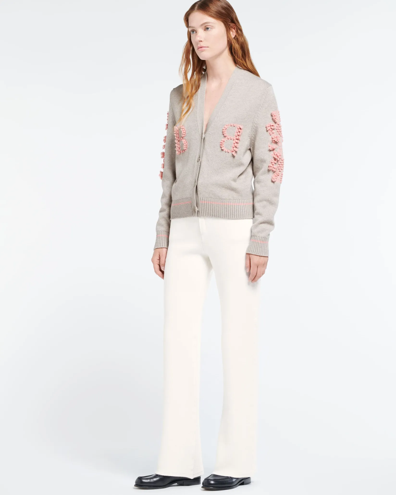 Women Barrie Cashmere B logo V-neck cardigan