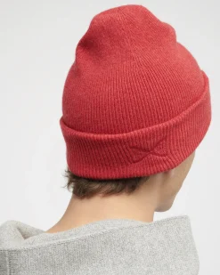 Women Barrie Cashmere beanie with embroide logo
