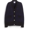 Women Barrie Cashmere cardigan with a tartan motif