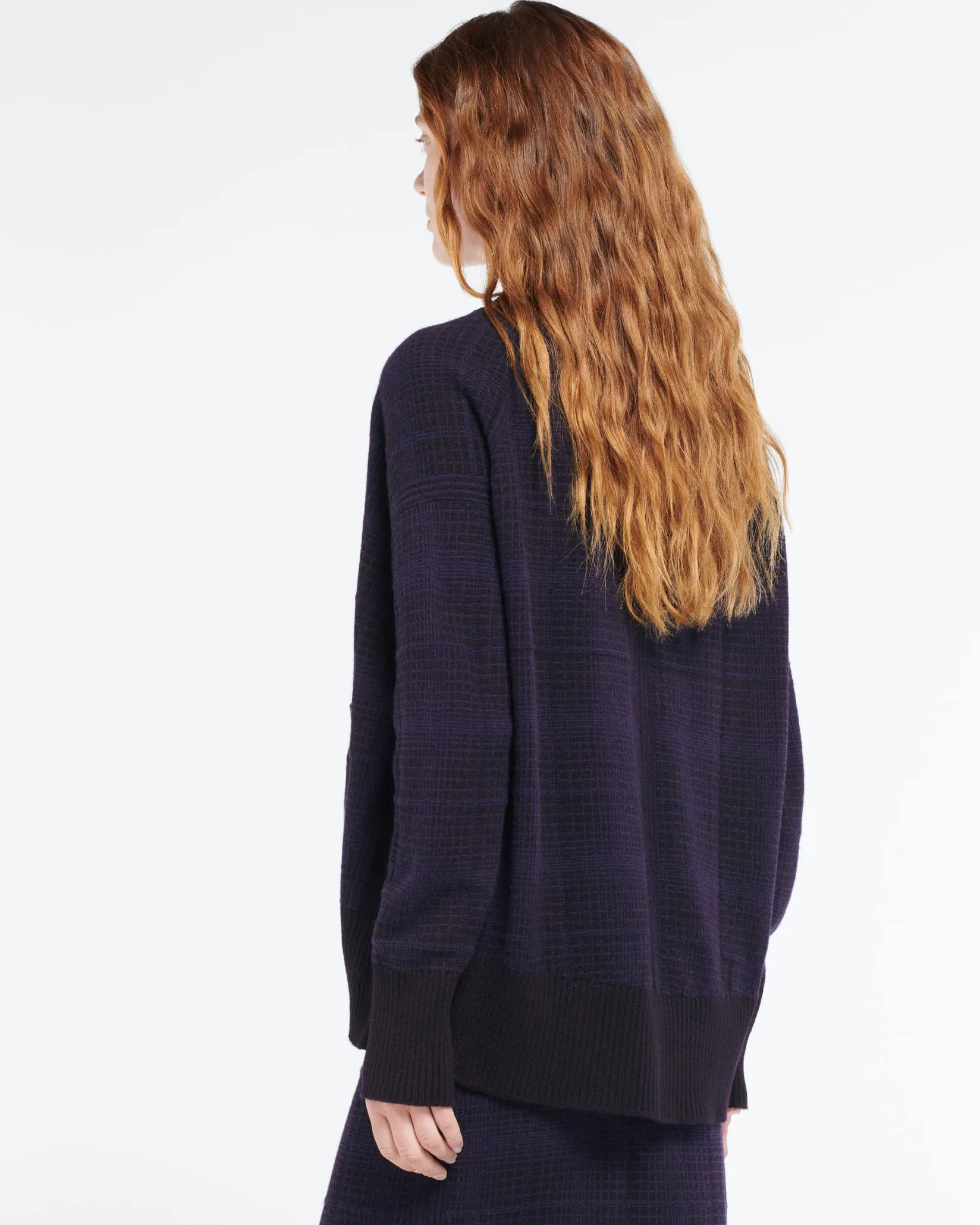 Women Barrie Cashmere cardigan with a tartan motif